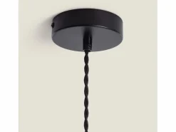 Ledkia Lámpara Suspendida|Lámpara Colgante Ratán Nirvana Trenzado Negro