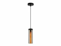 NETTLIFE Lámpara colgante retro para mesa de comedor de vidrio mate, 1 llama, E27 Negro Best