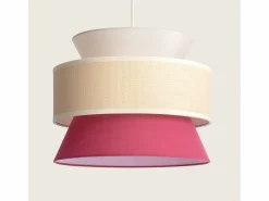 Lámpara Colgante Tela Chulu Rojo Frambuesa^Ledkia Hot