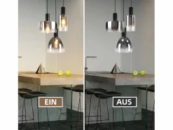 Lámpara colgante vintage para mesa de comedor, de cristal gris ahumado, E27, altura ajustable para sala de estar^NETTLIFE Online