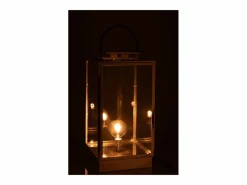 J-Line Iluminación Exterior|Lámpara cuadrada de metal de 31.5x30x76 cm