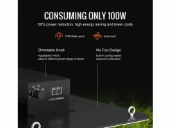 Invernadero De Jardín|Lámpara de Crecimiento LED SucceBuy 200 W, Diodos Samsung de Alto Rendimiento para Plantas de Interior, Plántulas, Vegetación y Floración, Cultivo en Invernadero