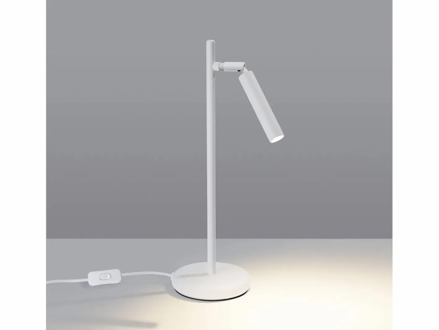 Sollux Lighting Lámpara De Escritorio|Lámpara de escritorio Brill moderno de acero - 1 fuentes luminosas 4000K - L.14 x A.43 cm -