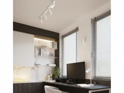 Sollux Lighting Lámpara de escritorio Gloow minimalista de aluminio - 1 fuentes luminosas 4000K - L.14,5 x A.43 cm - Blanco Best