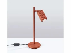Sollux Lighting Lámpara de escritorio Gloow minimalista de aluminio - 1 fuentes luminosas 3000K - L.14,5 x A.43 cm - ocre Rojo Online