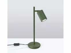 Sollux Lighting Lámpara De Escritorio|Lámpara de escritorio Gloow minimalista de aluminio - 1 fuentes luminosas 3000K - L.14,5 x A.43 cm - oliva