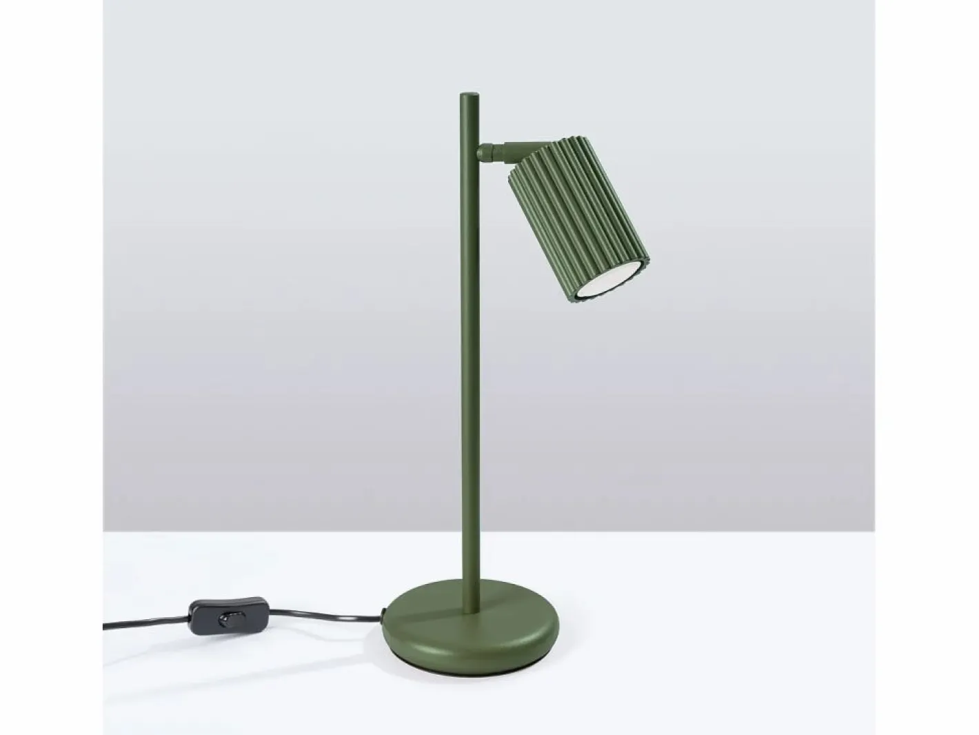Sollux Lighting Lámpara De Escritorio|Lámpara de escritorio Gloow minimalista de aluminio - 1 fuentes luminosas 3000K - L.14,5 x A.43 cm - oliva