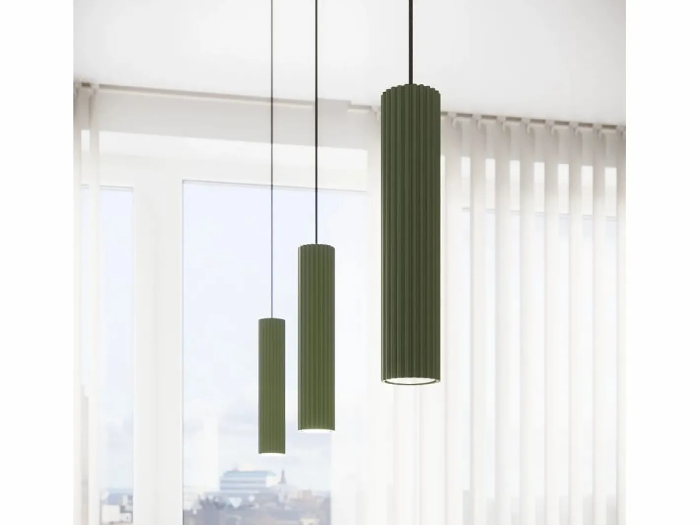 Sollux Lighting Lámpara De Escritorio|Lámpara de escritorio Gloow minimalista de aluminio - 1 fuentes luminosas 3000K - L.14,5 x A.43 cm - oliva