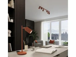Sollux Lighting Lámpara de escritorio Gloow minimalista de aluminio - 1 fuentes luminosas 4000K - L.14,5 x A.43 cm - ocre Rojo Discount