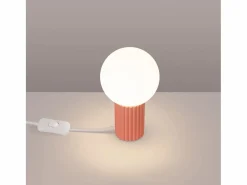 Lámpara De Escritorio Halo Moderno De Aluminio/Vidrio - 1 Fuentes Luminosas - L.12 X A.19 Cm - Durazno^Sollux Lighting Best