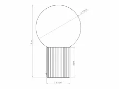 Lámpara De Escritorio Halo Moderno De Aluminio/Vidrio - 1 Fuentes Luminosas - L.12 X A.19 Cm - Durazno^Sollux Lighting Best