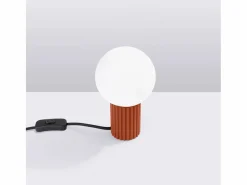 Sollux Lighting Lámpara De Escritorio|Lámpara De Escritorio Halo Moderno De Aluminio/Vidrio - 1 Fuentes Luminosas - L.12 X A.19 Cm - Ocre