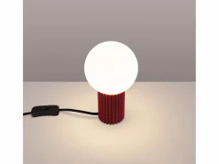 Sollux Lighting Lámpara De Escritorio|Lámpara De Escritorio Halo Moderno De Aluminio/Vidrio - 1 Fuentes Luminosas - L.12 X A.19 Cm - Borgoña