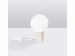 Sollux Lighting Lámpara De Escritorio Halo Moderno De Aluminio/Vidrio - 1 Fuentes Luminosas - L.12 X A.19 Cm - Beige Sale