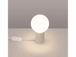 Sollux Lighting Lámpara De Escritorio Halo Moderno De Aluminio/Vidrio - 1 Fuentes Luminosas - L.12 X A.19 Cm - Beige Sale