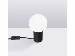 Sollux Lighting Lámpara De Escritorio|Lámpara De Escritorio Halo Moderno De Aluminio/Vidrio - 1 Fuentes Luminosas - L.12 X A.19 Cm -