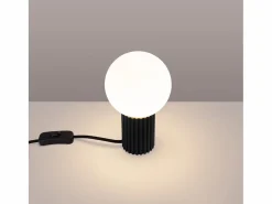 Sollux Lighting Lámpara De Escritorio|Lámpara De Escritorio Halo Moderno De Aluminio/Vidrio - 1 Fuentes Luminosas - L.12 X A.19 Cm -