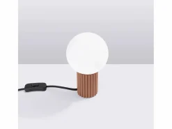 Lámpara De Escritorio Halo Moderno De Aluminio/Vidrio - 1 Fuentes Luminosas - L.12 X A.19 Cm - Moca^Sollux Lighting Outlet