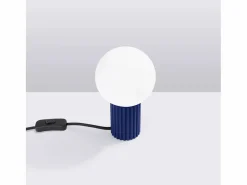 Lámpara De Escritorio Halo Moderno De Aluminio/Vidrio - 1 Fuentes Luminosas - L.12 X A.19 Cm - Ultramarino^Sollux Lighting Hot