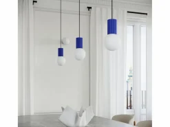Lámpara De Escritorio Halo Moderno De Aluminio/Vidrio - 1 Fuentes Luminosas - L.12 X A.19 Cm - Ultramarino^Sollux Lighting Hot