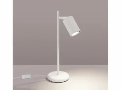 Sollux Lighting Lámpara De Escritorio Karbon Minimalista De Aluminio - 1 Fuentes Luminosas - L.14,5 X A.43 Cm - Blanco Best