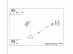 Sollux Lighting Lámpara De Escritorio Karbon Minimalista De Aluminio - 1 Fuentes Luminosas - L.14,5 X A.43 Cm - Pardo Gris Online