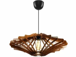OZAIA Lámpara Suspendida|Lámpara de MDF - D. 59 x Alt. 55 cm - Marrón - FARITA
