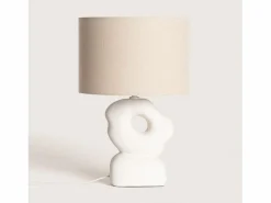 Ledkia Lámpara de Mesa Cerámica Illinois Blanco Online