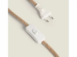 Ledkia Lámpara De Mesa|Lámpara de Mesa Cerámica y Cuerda Natural Callie
