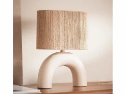 Ledkia Lámpara De Mesa|Lámpara de Mesa Cerámica y Cuerda Natural Callie