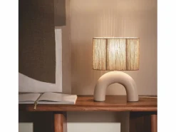 Ledkia Lámpara De Mesa|Lámpara de Mesa Cerámica y Cuerda Natural Callie