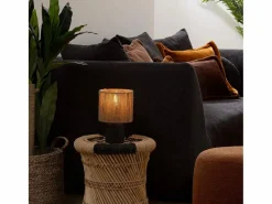 Atmosphera Lámpara De Mesa|Lámpara de mesa cilíndrica estilo bohemio 16 x 16 x 24 cm