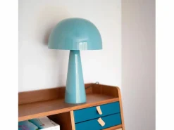 Rendez-Vous Déco Lámpara de mesa de metal claro - Livia Azul Clearance