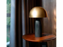 Rendez-Vous Déco Lámpara De Mesa|Lámpara de mesa de metal negro y dorado - Joy