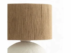 Rendez-Vous Déco Lámpara de mesa de yute y papel - Nina Blanco Sale