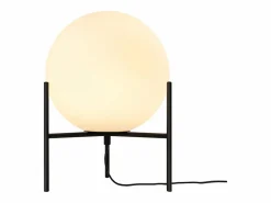Lámpara de mesa globo con pie, D. 25 x H. 35 cm, y blanco - BARLOW^OZAIA Sale