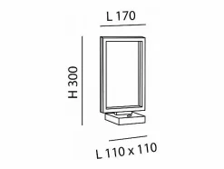 Plafón|Lámpara de mesa LED blanca BARD 15W 3394-30-102 Fabas Luce