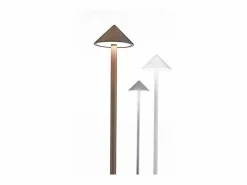 Lámpara de mesa LED inalámbrica recargable y regulable Pina Pro Corten Azafrán Marru00f3n Outlet