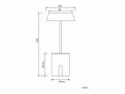 Ledkia Lámpara de Mesa LED Metal Inalámbrica para Exterior Ula Terracota Online