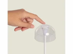 Ledkia Iluminación Exterior|Lámpara de Mesa LED Portátil para Exterior Metal con Batería Recargable Lendora