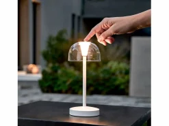 Ledkia Iluminación Exterior|Lámpara de Mesa LED Portátil para Exterior Metal con Batería Recargable Lendora