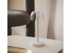 Ledkia Iluminación Exterior|Lámpara de Mesa LED Portátil para Exterior Metal con Batería Recargable Lendora