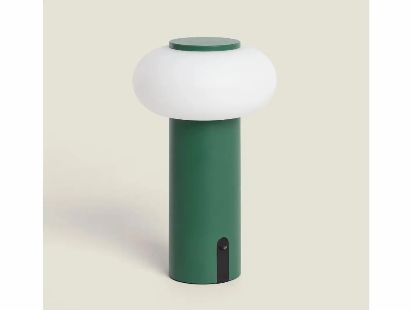 Ledkia Lámpara de Mesa LED Portátil para Exterior Metal con Batería Recargable Katse Verde Best