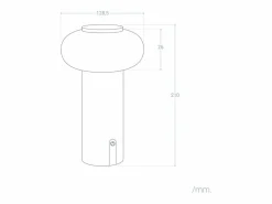 Ledkia Lámpara de Mesa LED Portátil para Exterior Metal con Batería Recargable Katse Verde Best