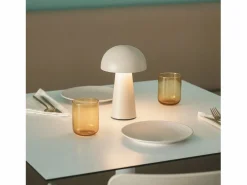 Ledkia Lámpara de Mesa LED Portátil Exterior con Batería USB Recargable Uyanga Beige Hot