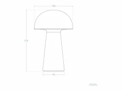 Ledkia Lámpara de Mesa LED Portátil Exterior con Batería USB Recargable Uyanga Beige Hot