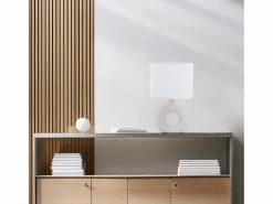 Lámpara de mesa Nora Vinthera blanco/ 31x18,5 cm Gris Best