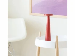 Lámpara de mesa recargable Zafferano Angelina: inalámbrica, cabezal ajustable, control táctil, diseño interior moderno, color Blanco Best