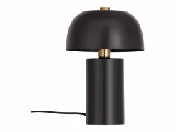 OZAIA Lámpara de mesa seta de metal, D. 26 x A. 39 cm, , WINDY Negro New