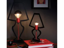 Lámpara de mesa Silhouette grande 30x54 cm en hierro estilizado Diseño moderno de ensueño Conexión E27 Made in Italy^ Sale